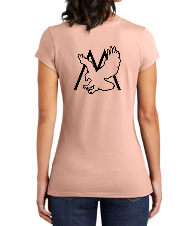 WOMEN DUSTY PEACH - CLASSIC CHEPE M  - LADIES FITTED  T-SHIRT