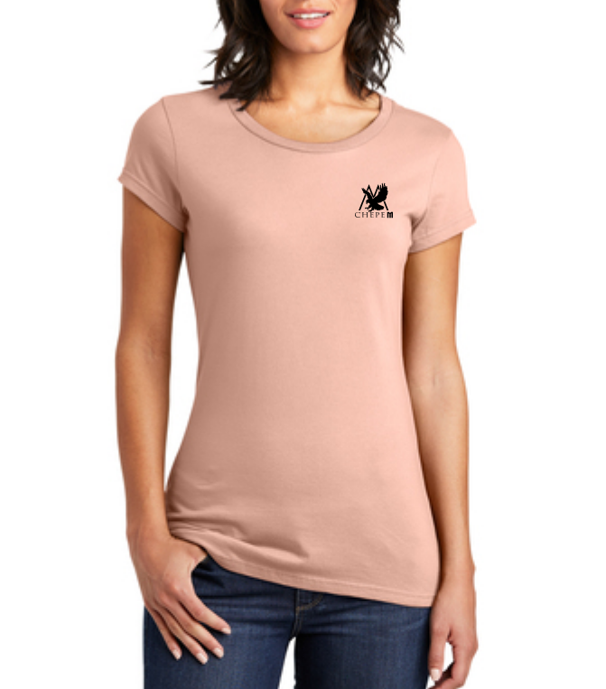 WOMEN DUSTY PEACH - CLASSIC CHEPE M  - LADIES FITTED  T-SHIRT