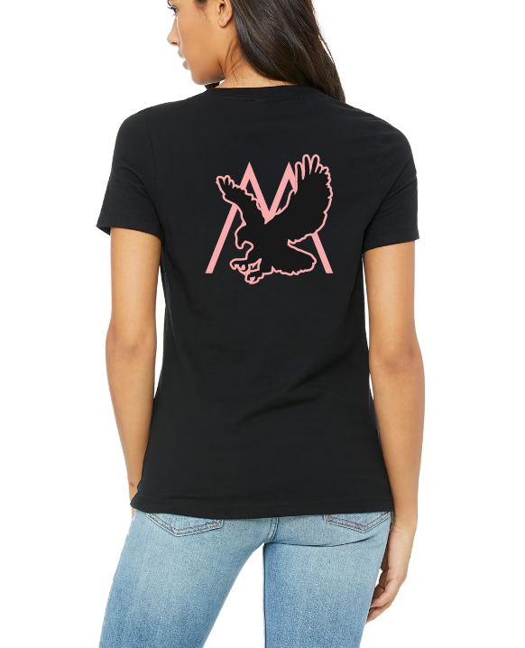 CHEPE M - CLASSIC LADIES  BLACK T-SHIRT  ( FITTED )