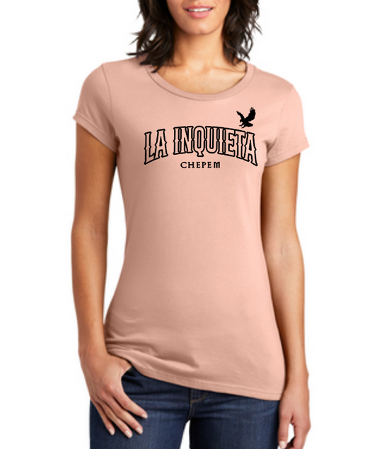 LA INQUIETA - DUSTY PEACH - LADIES FITTED T-SHIRT